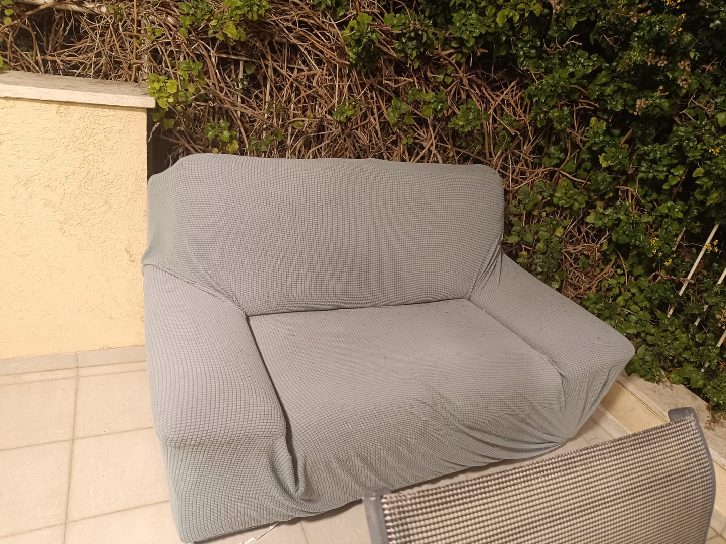 Customer photo review of כיסויי ספה אריג טקסטורה משובץ בכל הצבעים