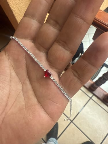 Customer photo review of COLLAR CORAZON ROJO AMOR PANDORA PLATA 925 + KIT DE REGALO