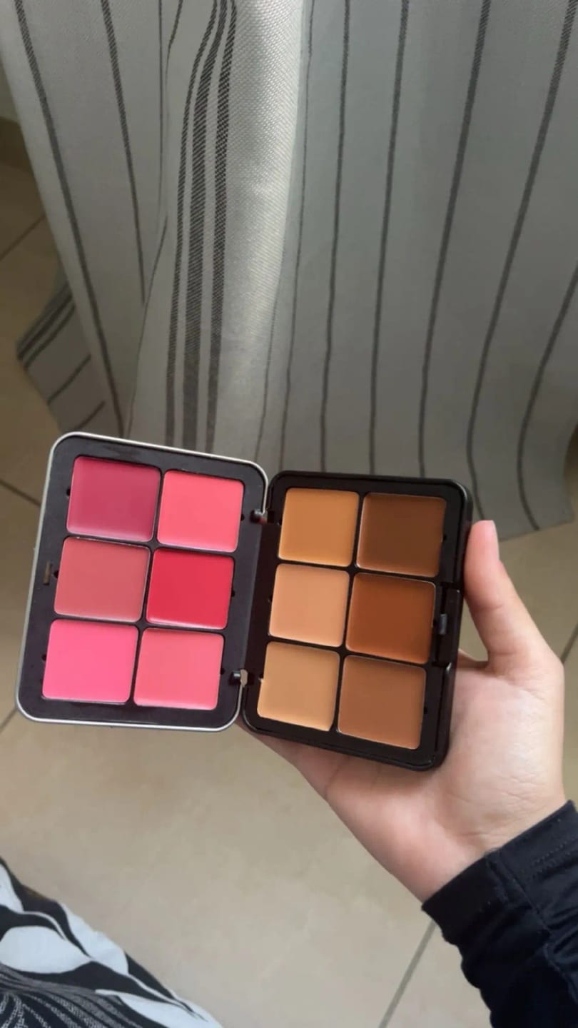 Customer photo review of Matte Concealer And Blush Palette 12-Color Multitone Makeup — Multi-Color | KIMLUD