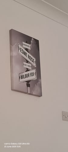 Customer photo review of DATE OF BIRTH OF CHILDREN by Cstm Canvas