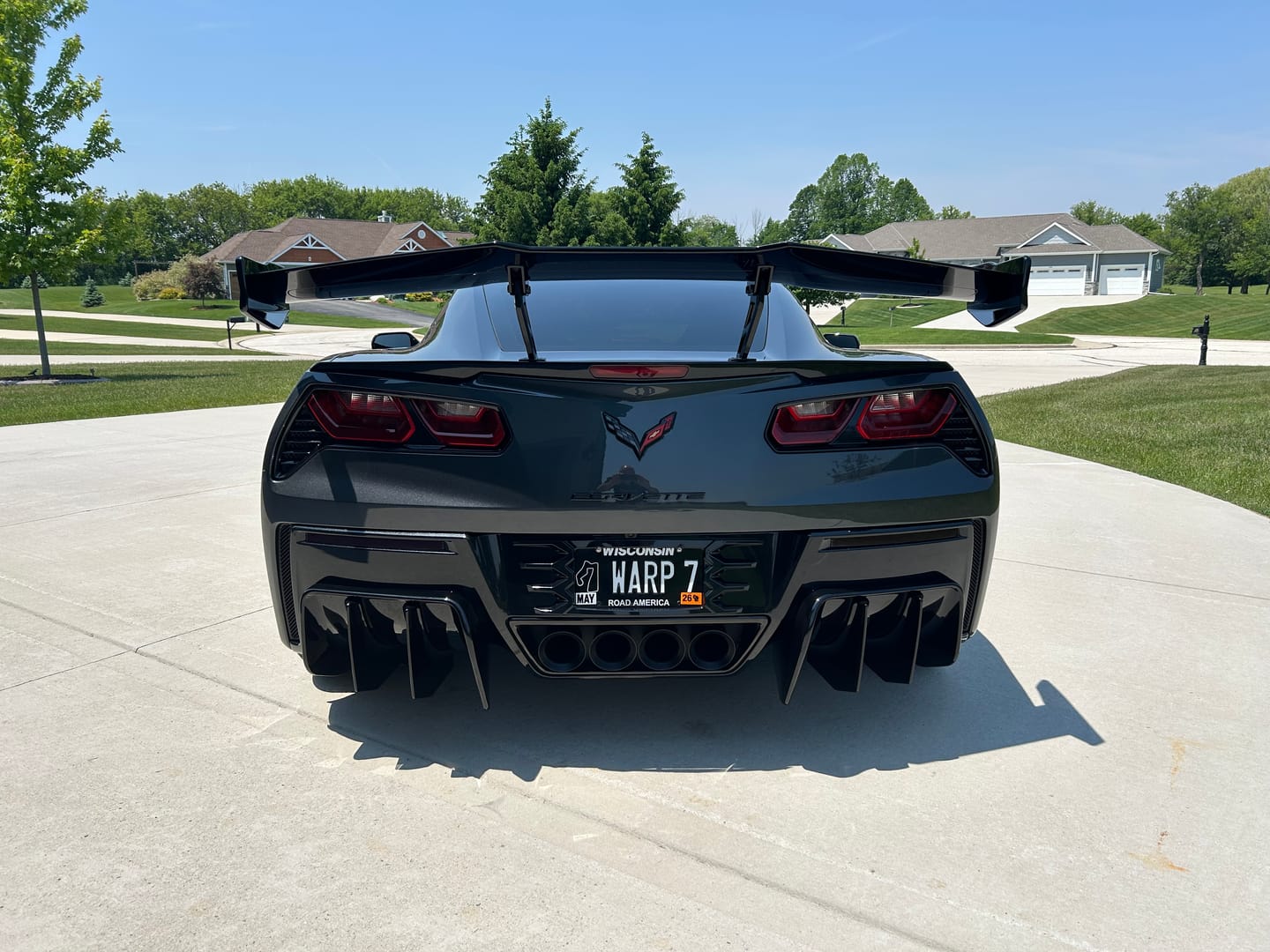 Customer photo review of Corvette C7 ZR1 ZTK Conversion Rear Spoiler High Wing