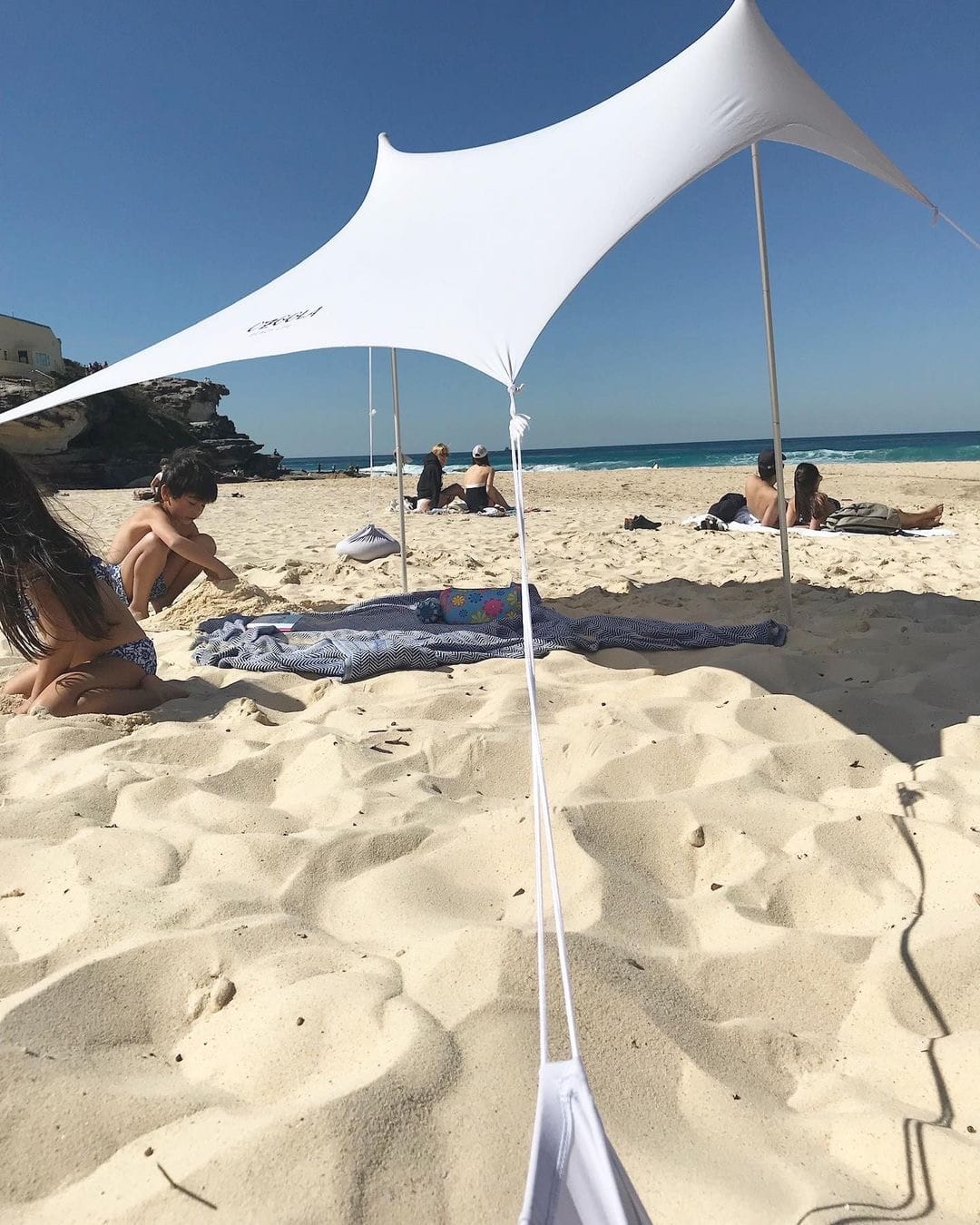 Customer photo review of Family Wave Break Beach Tent