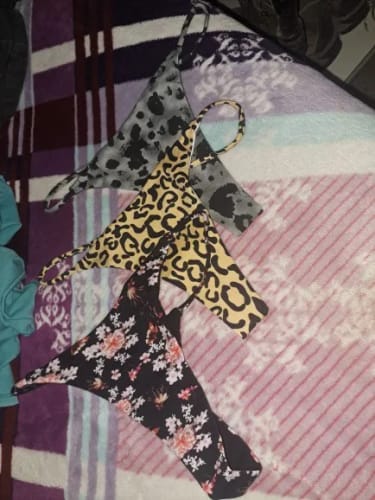 Customer photo review of Cotton G String Leopard Women Panties Sexy Briefs Thong Low Waist T-back Bikini Underwear Seamless Femlae Lingerie Size S-XXL