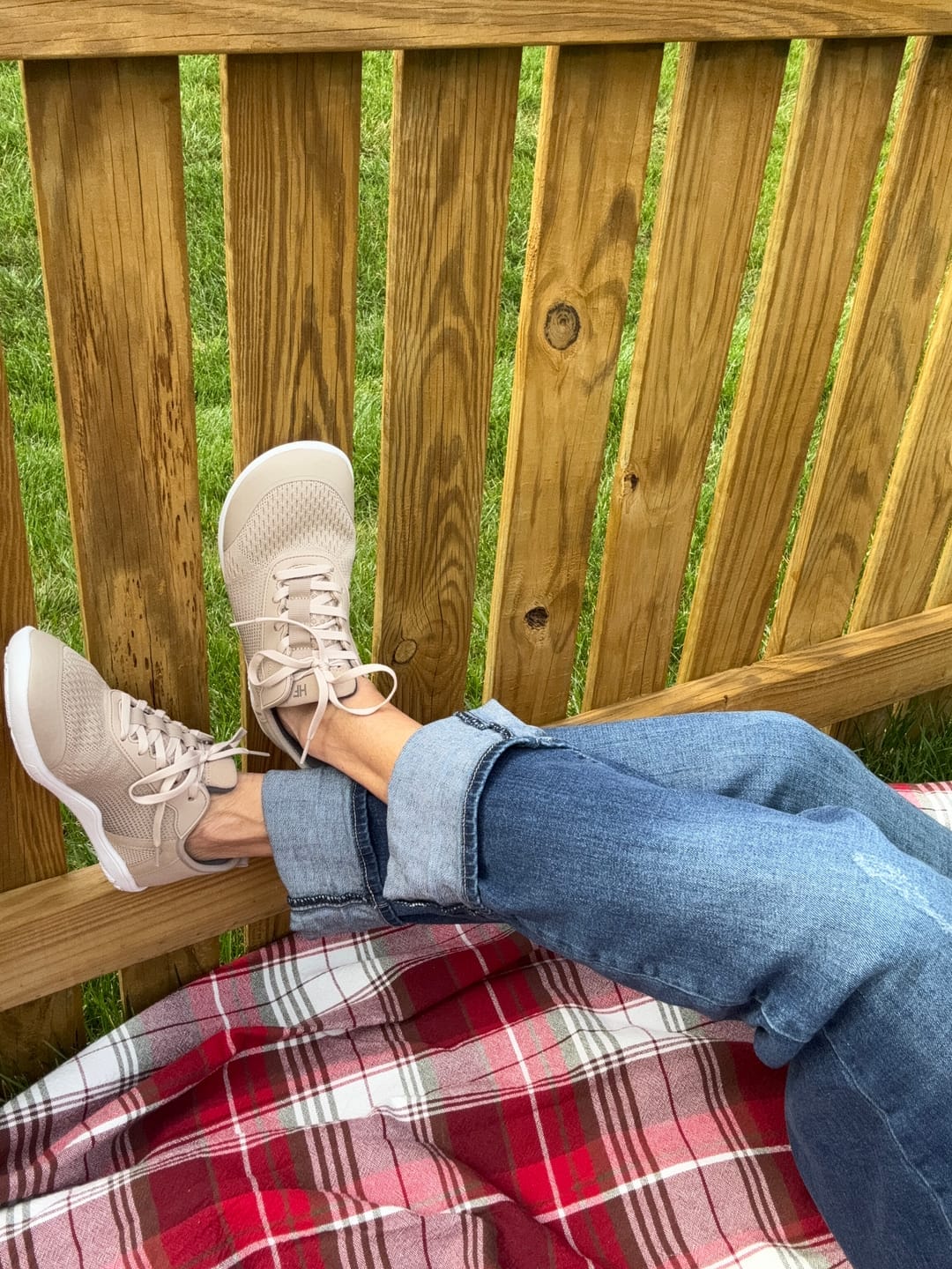 Customer photo review of HF Stride – Hands-Off & Ergonomic Barefoot Shoes (BOGO)