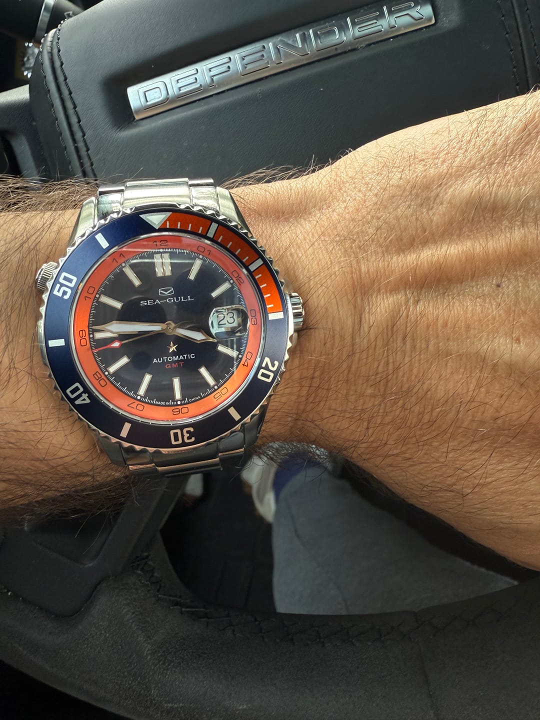 Customer photo review of Ocean Series | Dual Time Zone | GMT | 200M Waterproof | Luminous | Calendar | 43.5mm