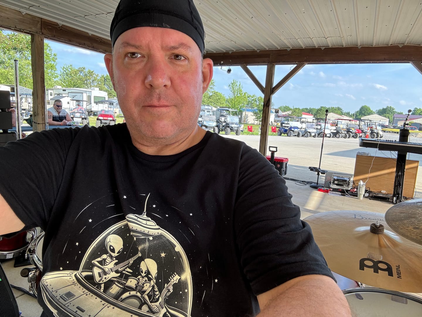 Customer photo review of Space Groove Crew T-Shirt