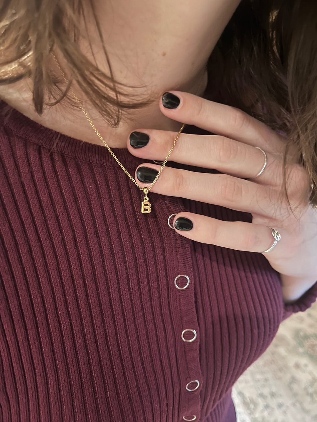 Customer photo review of Letter Gold Plated Charms