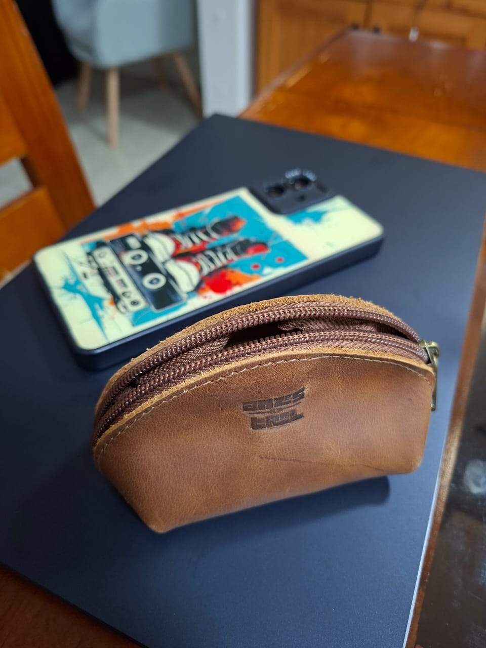 Customer photo review of MONEDERO CUERO CAFÉ