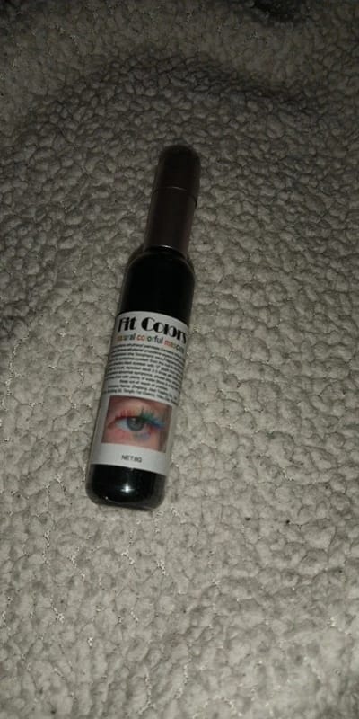 Customer photo review of Colorful Eyelash Mascara With Glitter Diamonds And Curl — Purple | KIMLUD
