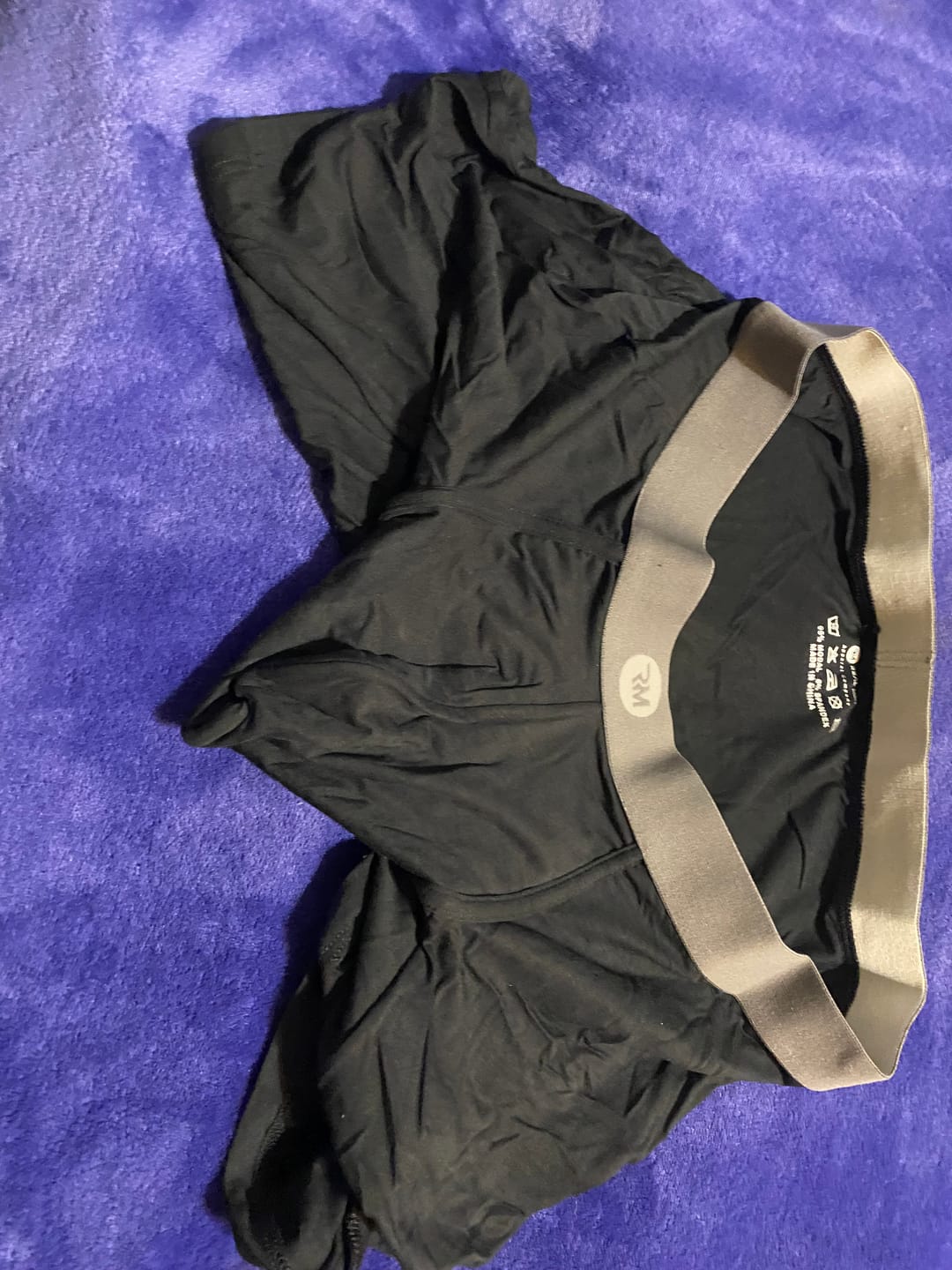 Customer photo review of Modal 7in Boxer Briefs No Fly 3pk Black/Dark Gray/Navy