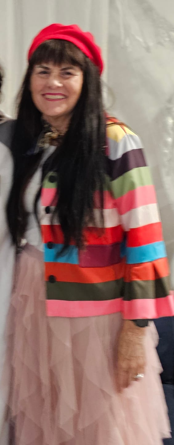 Customer photo review of Flared Sleeves Multi-Colored Striped Lapel Jackets Outerwear