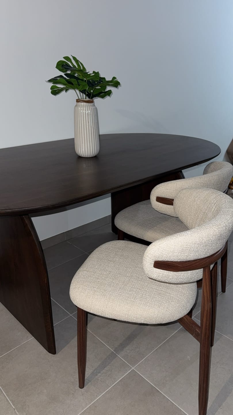Customer photo review of Silla de comedor nórdica acero nogal Olimpo