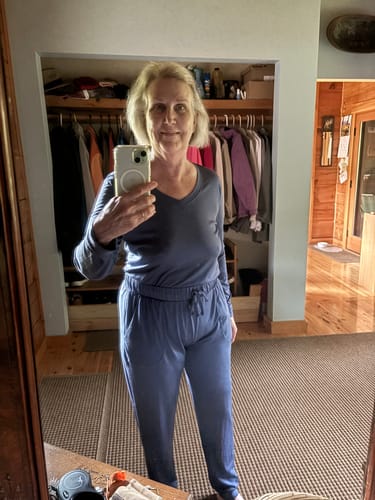 Customer photo review of Mary Kate Lounge Pants - Cloudy Bay