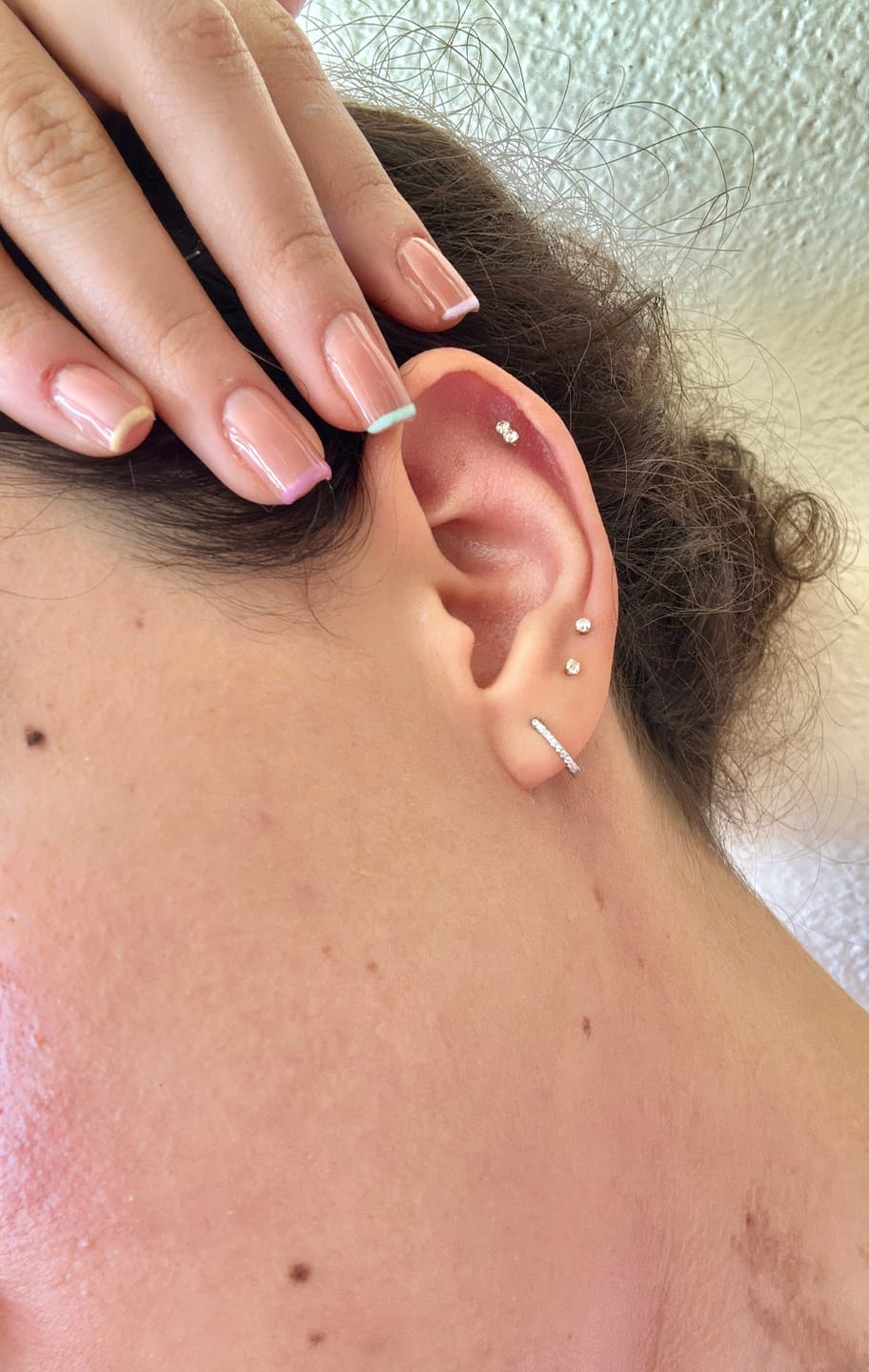 Customer photo review of Arracada Con Zirconias 10 mm