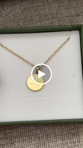 Customer video review of Engravable Classic Disc Necklace