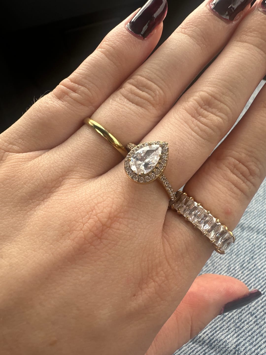 Customer photo review of Drop Ring | 18K vergoldet