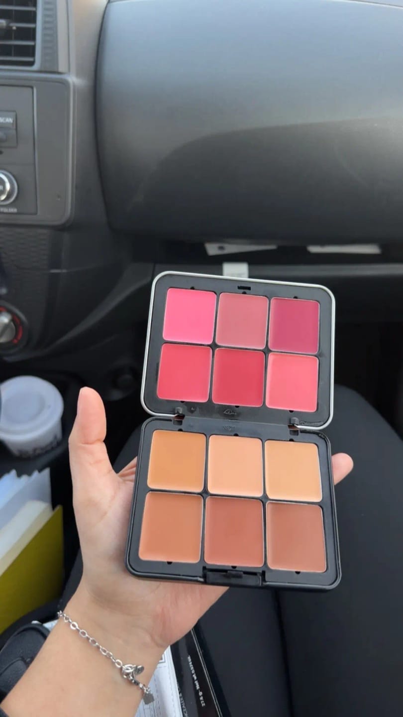Customer photo review of Matte Concealer And Blush Palette 12-Color Multitone Makeup — Multi-Color | KIMLUD