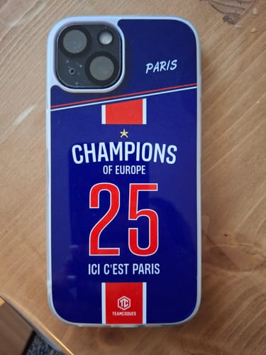 Customer photo review of Coque foot PARIS SG PSG COLLECTOR CHAMPIONS D'EUROPE CHAMPIONS LEAGUE 2025 - TEAMCOQUES