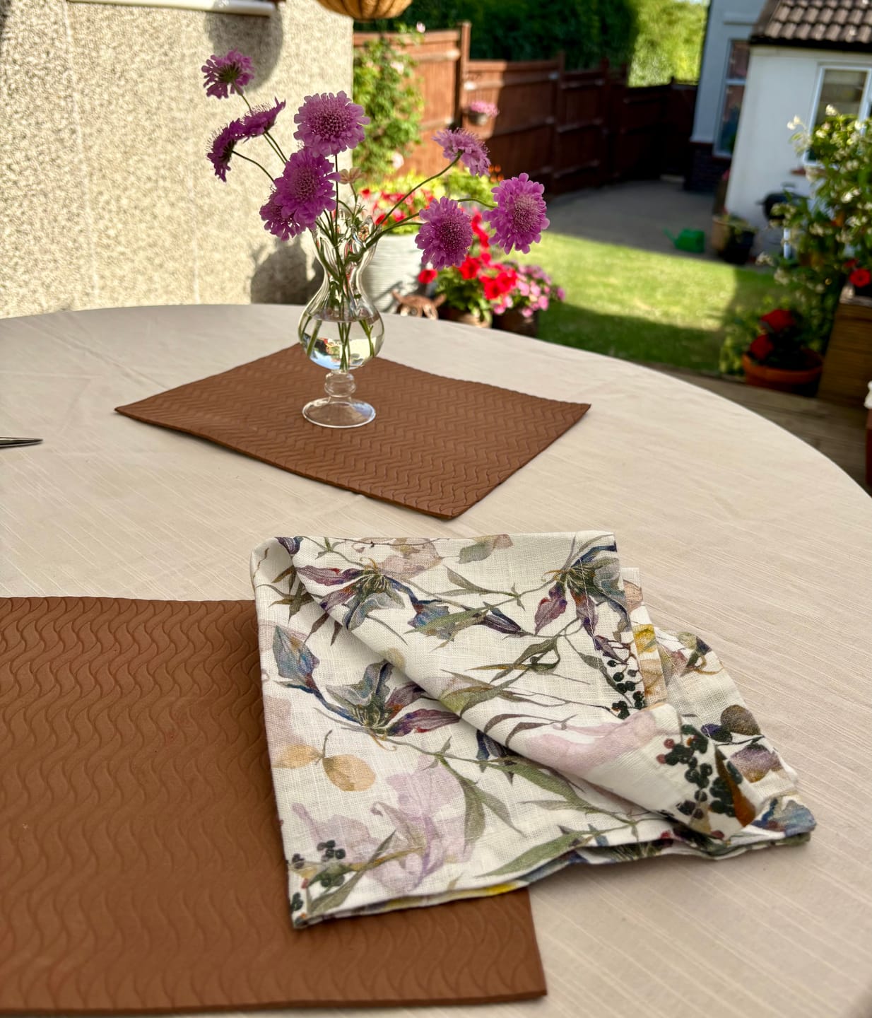 Customer photo review of Meadow Linen Napkins Set of 2
