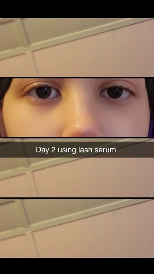 Customer photo review of Luxe Eyelash Growth Serum For Lengthening And Thickening With Nourishing Glycerin Formula — Clear | KIMLUD