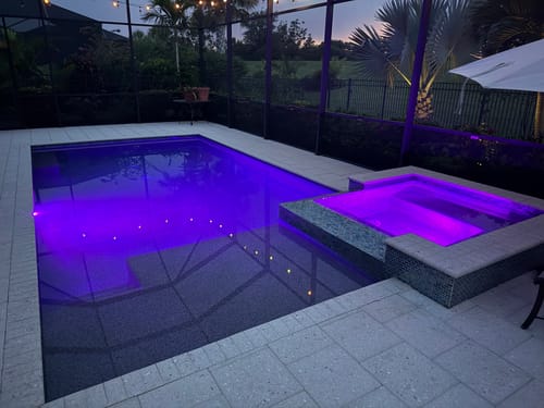 Customer photo review of Pool Nicheless Color Changing LED Light 12V 12W 100' Cord