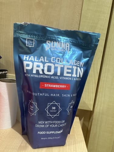 Customer photo review of Halal Flavoured Collagen - Strawberry