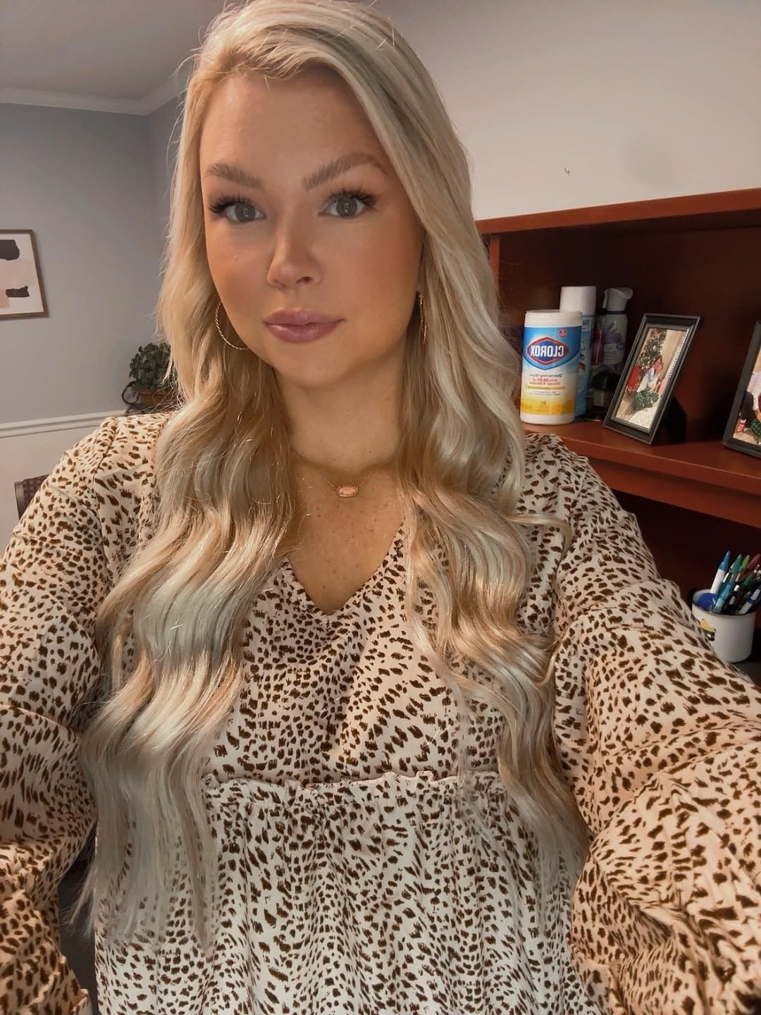 Customer photo review of Virgin Hair Weft Extension Invisible Hole PU Flat Weft Double Drawn with Light Pink Blonde #18/613