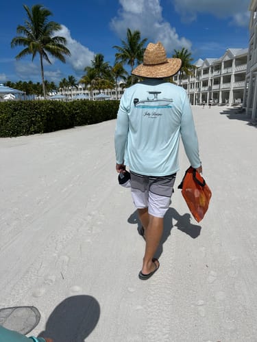 Customer photo review of Dri-Fit Custom Boat Shirts - Long Sleeve