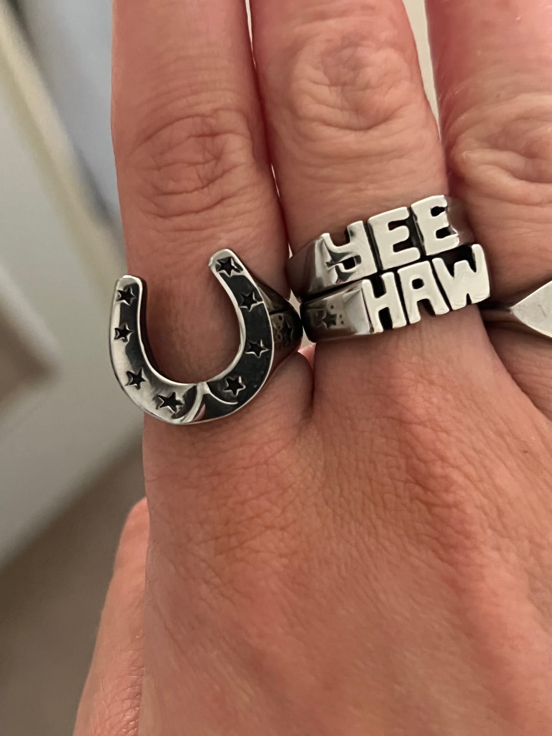 Customer photo review of Horse Shoe Ring
