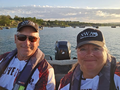 Customer photo review of Walleye fishing red camo Custom Funny Fishing Shirts UV Protection Gift For Fisherman NQS5128