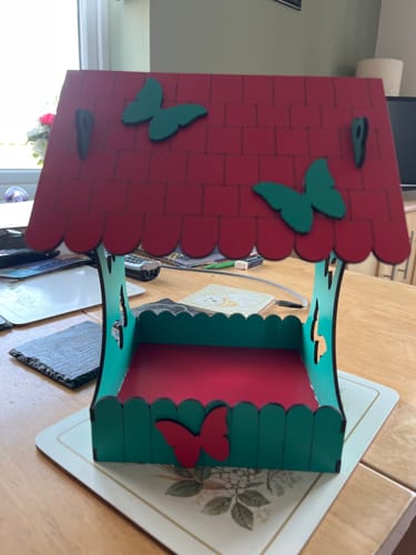Customer photo review of Laser cut wooden birdhouse svg file