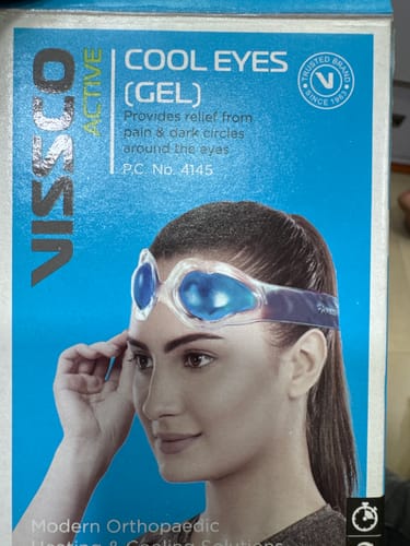 Customer photo review of Vissco Cool Eyes (Gel), Eye Relaxing Mask For Puffy Tired Eyes, Dark Circles, Instant Pain Relief, Dry Eyes, Redness - Universal (Blue)