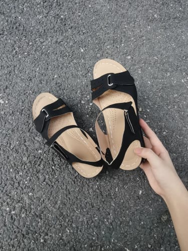 Customer photo review of Summer Women Shoes Sandals Party Sandals Ladies Elegant Women's Sandals Wedge Women's Shoes Retro Female Footwear Sandal Women
