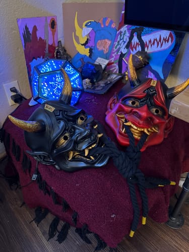 Customer photo review of Black Hannya Mask