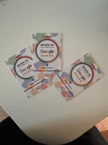 Customer photo review of Google Review Card - RATECARDS™