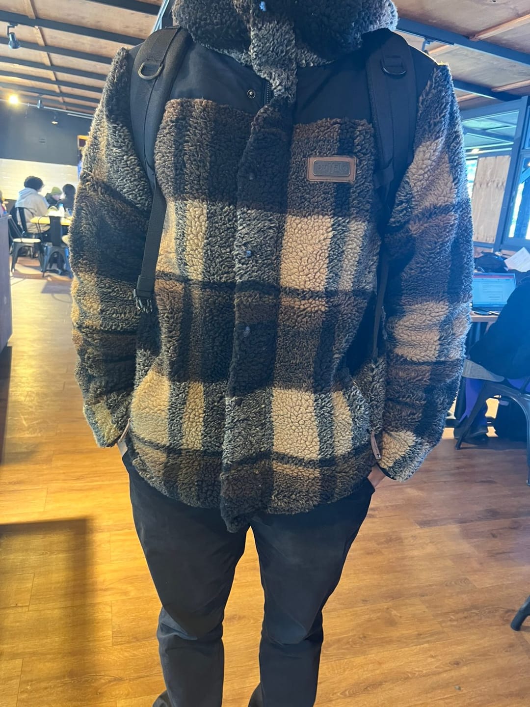 Customer photo review of Chaqueta Reversible Chipodos Print Hombre