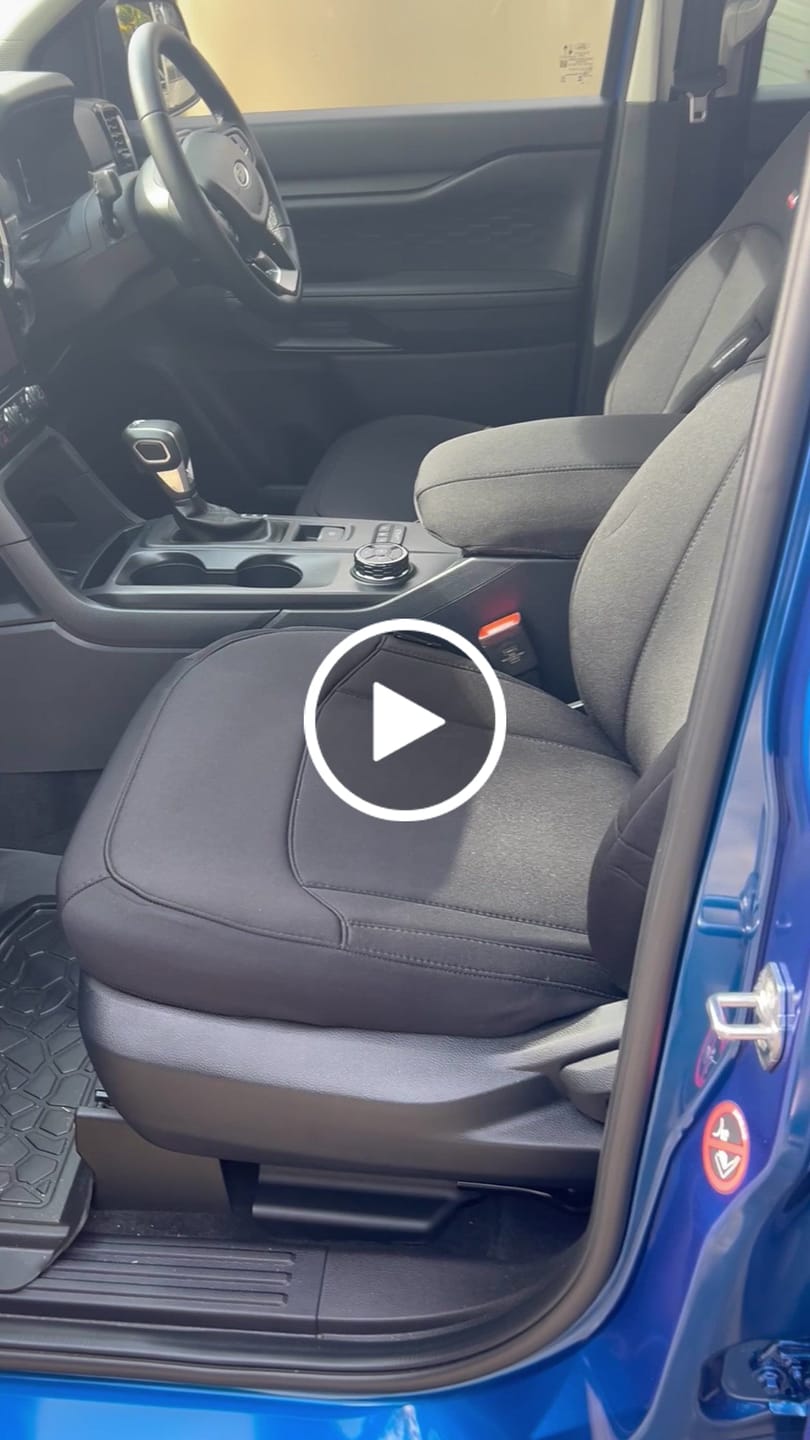Customer video review of Sharkskin PLUS Neoprene Seat Covers for Ford RANGER NEXT-GEN XLT