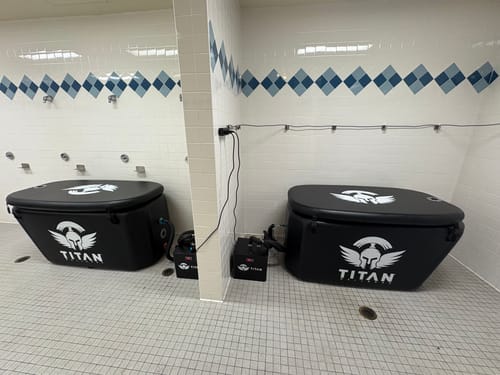 Customer photo review of Black Triumph Cold Plunge Tub + Chiller Bundle