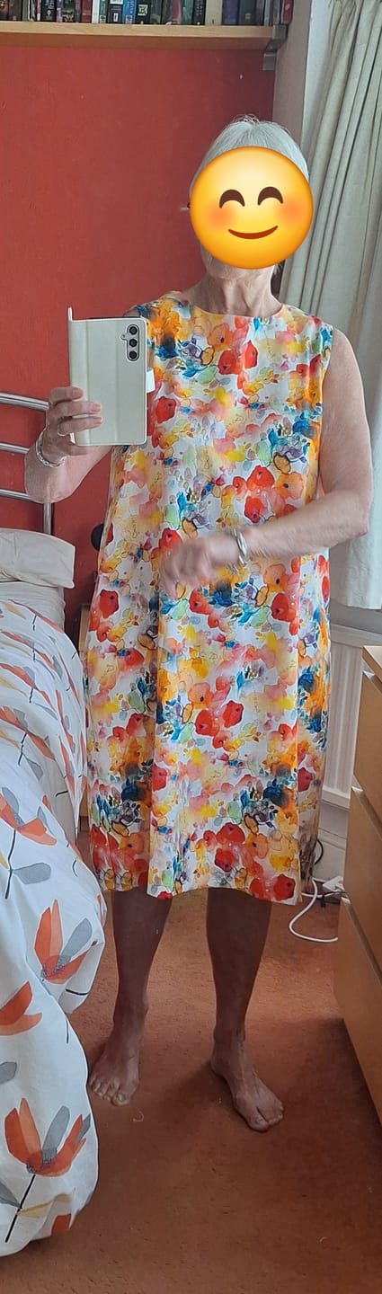 Customer photo review of Fiery Bloom Linen Viscose Fabric