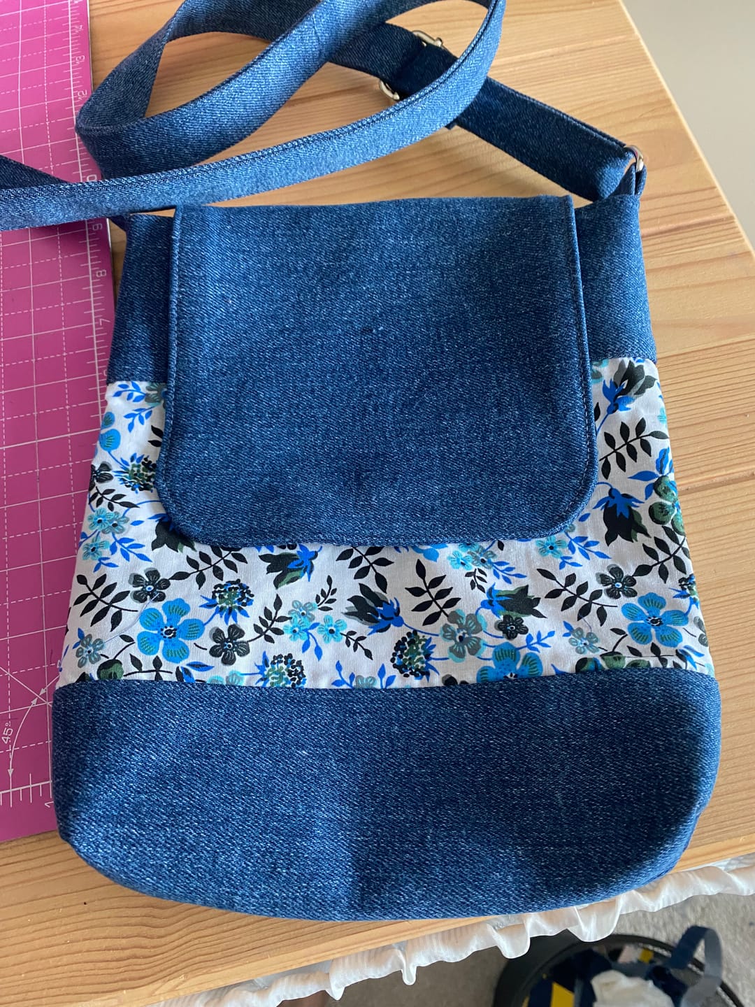 Customer photo review of Delicate Flowers and Leaves Cotton Poplin Fabric