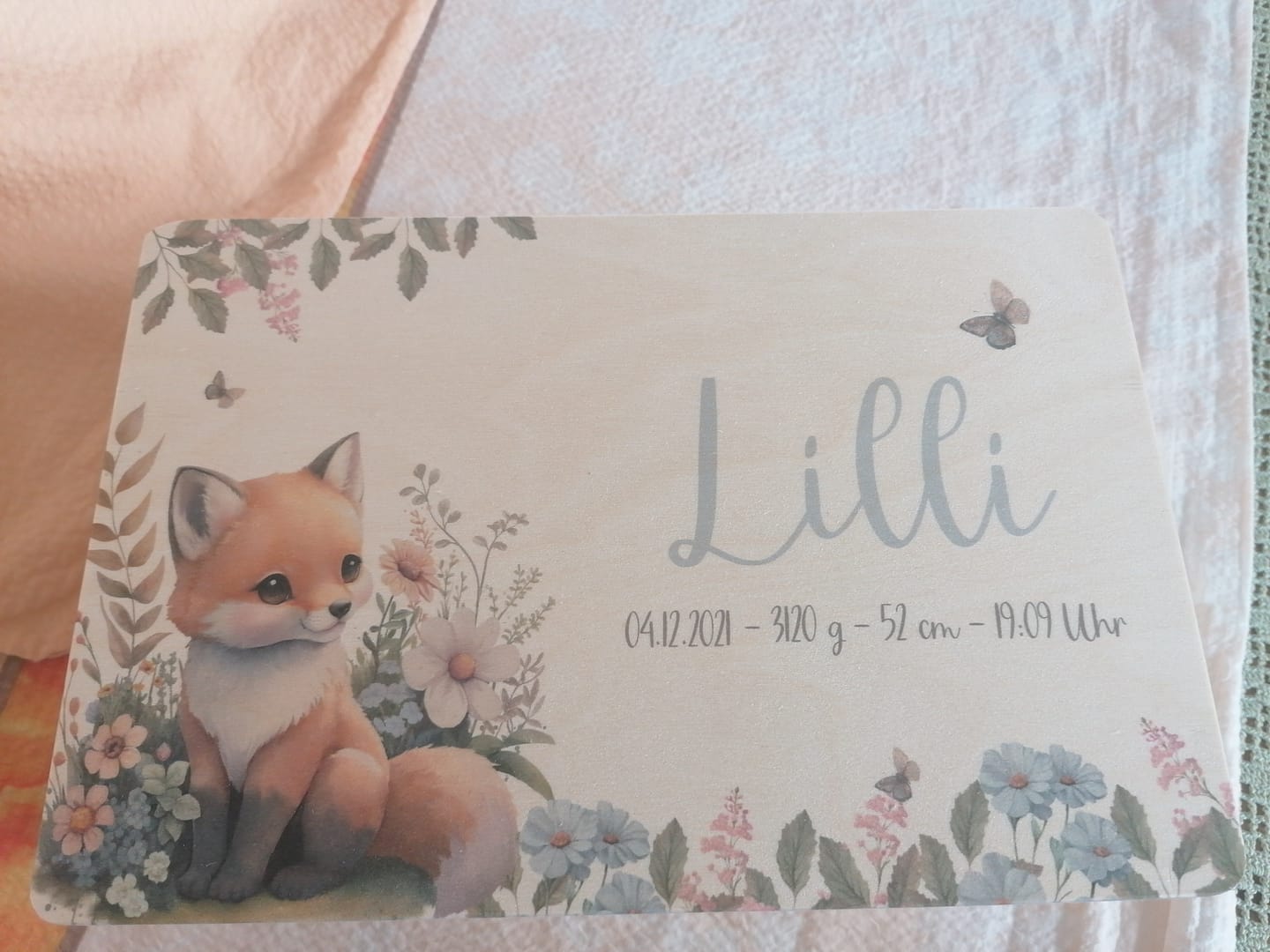 Customer photo review of Erinnerungsbox Baby - Baby Fuchs