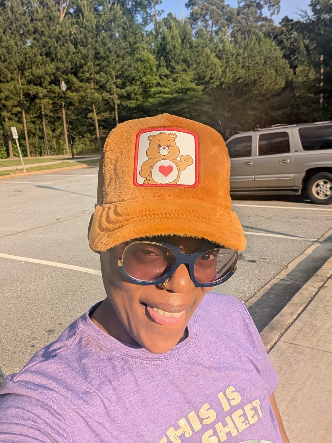 Customer photo review of OVERLORD X Care Bears:  Tender Heart Bear Trucker Cap