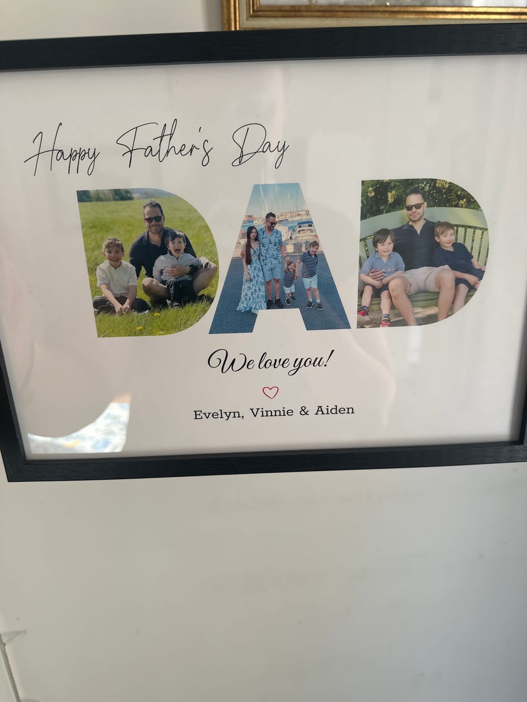 Customer photo review of Happy Dad's Day - Personalized poster