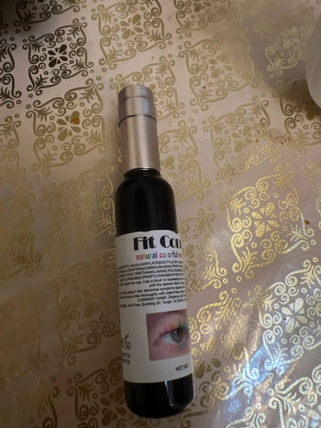 Customer photo review of Colorful Eyelash Mascara With Glitter Diamonds And Curl — Purple | KIMLUD