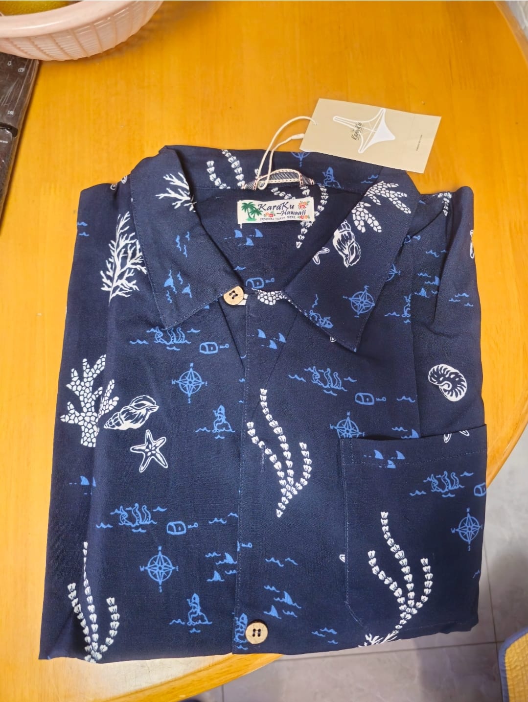 Customer photo review of 「海底の宝探し」総柄プリントアロハシャツ