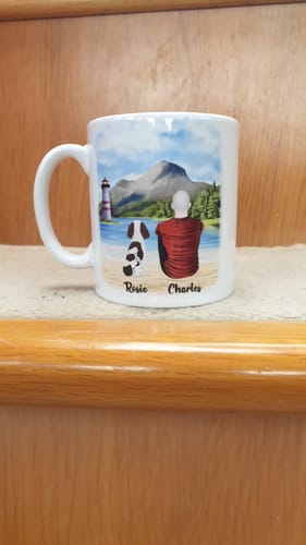 Customer photo review of Man & Dogs - Best Dog Dad Ever Personalised Mug