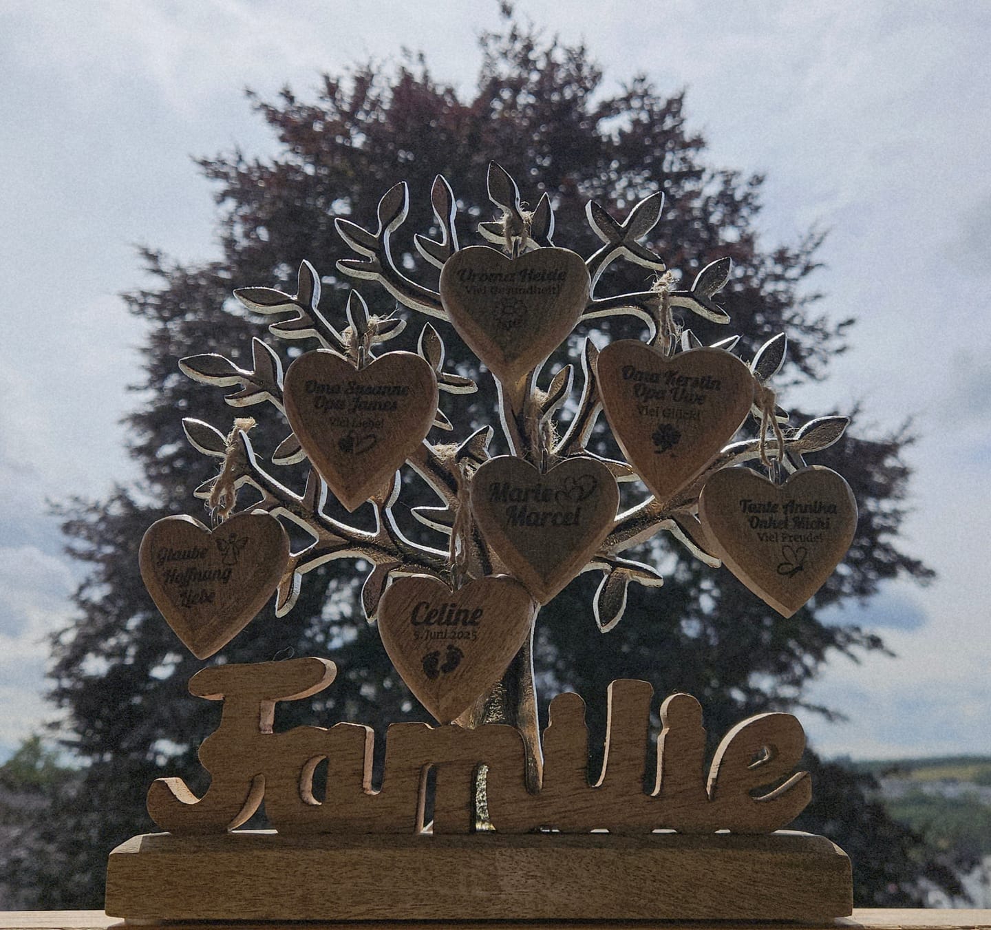 Customer photo review of personalisiertes Holzherz 4cm mit Wunschgravur