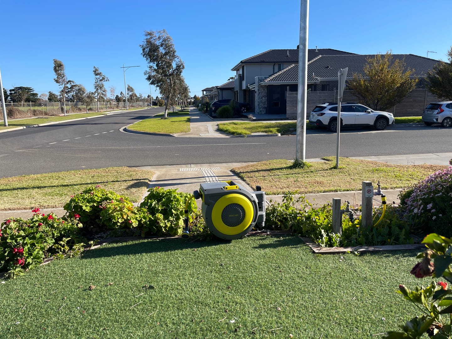 Customer photo review of 30m Retractable Garden Hose Reel.. Fully Installed