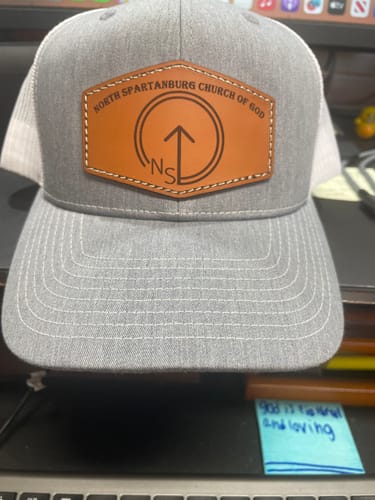 Customer photo review of Premium Custom Leather Patch Hats (Wholesale)