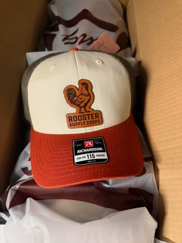 Customer photo review of Premium Custom Leather Patch Hats (Wholesale)